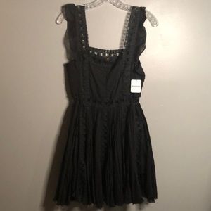 Free people black cutout dress, size small